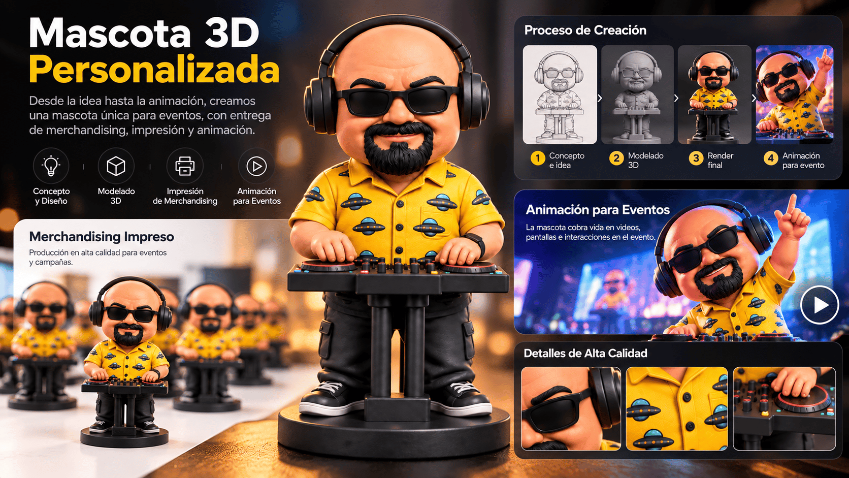 Mascota 3D con IA para Eventos